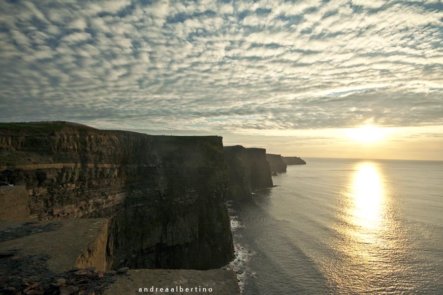 Sunset over the cliffs